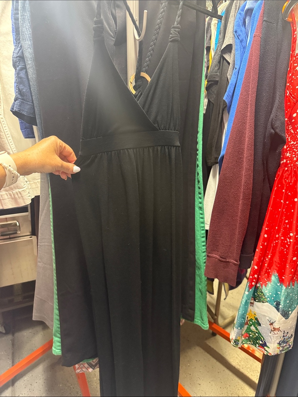 Mudd Black Maxi Dress with Braided Straps